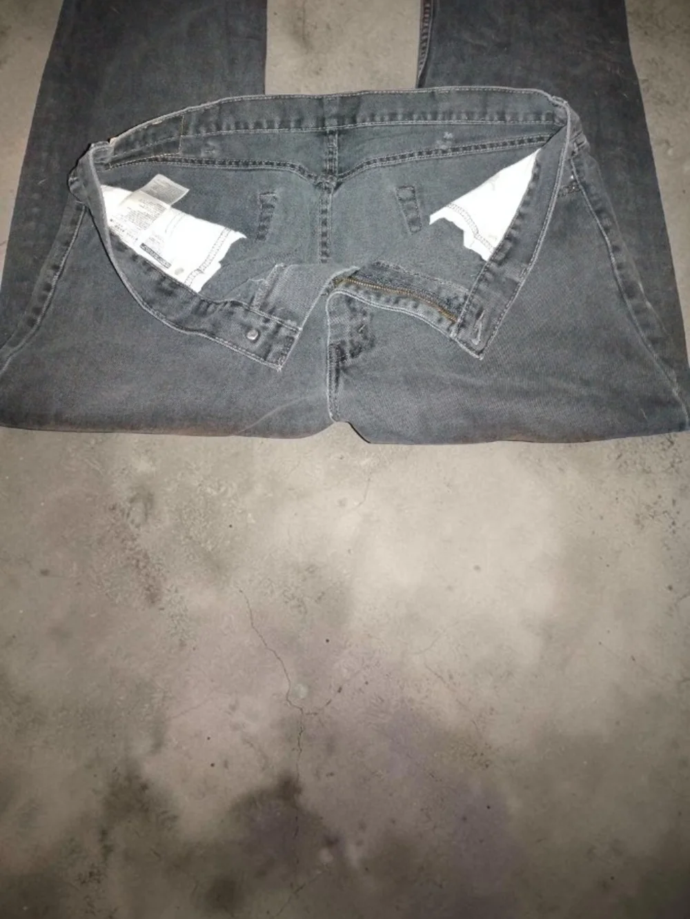 Classic Levi's 505 Regular Fit Straight Leg Black Wash Jeans 40x32